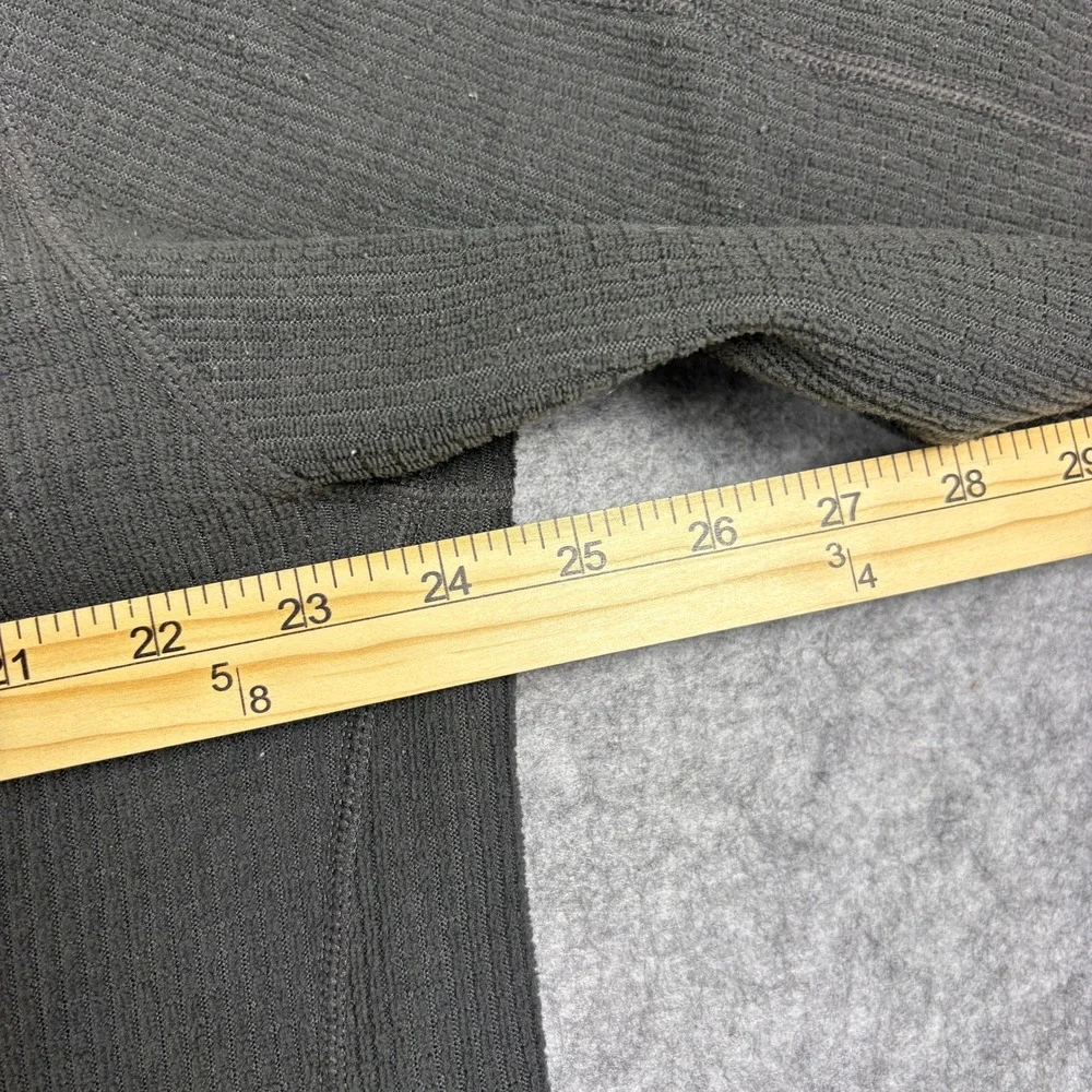 The North Face Quarter Zip Fleece Pullover Waffle Grid Charcoal Gray Mens L